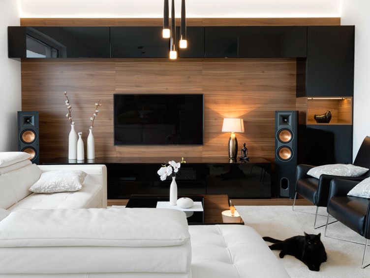 Modern black and white living room style